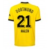 Borussia Dortmund Donyell Malen #21 Hjemmedrakt 2023-24 Kortermet